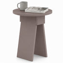Tavolino Rotondo da Soggiorno 42x23,5x50 cm Tavolo Design Minimal Moka      