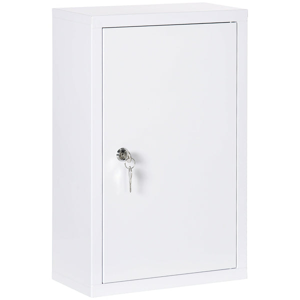 Armadietto Medicinali da Parete 30x14x46 cm 2 Chiavi in Acciaio Bianco sconto