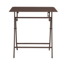 Tavolo Pieghevole da Giardino 60x60x72 cm Lucca in Alluminio Chocolate