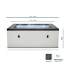 Piscina Spa Vasca Semi-Rigida 180x180x70 cm NetSpa Idaho 6 Posti in PVC Nero Carbone