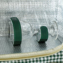 Cesta Valigetta da Pic Nic per 2 Persone 11 Pezzi con Area Termica Marrone Chiaro  