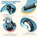 Triciclo per Bambini 70,5x50x58 cm con Seduta Regolabile e Campanello Blu  