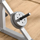 Set 2 Supporti per Bilanciere con 3 Ganci Altezza Regolabile e Portata 200kg in Acciaio    