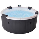 Vasca Idromassaggio Spa Denver Smontabile Trasportabile con Wifi per 6 Persone 182x182x70 cm in Materiale Plastico Grigio