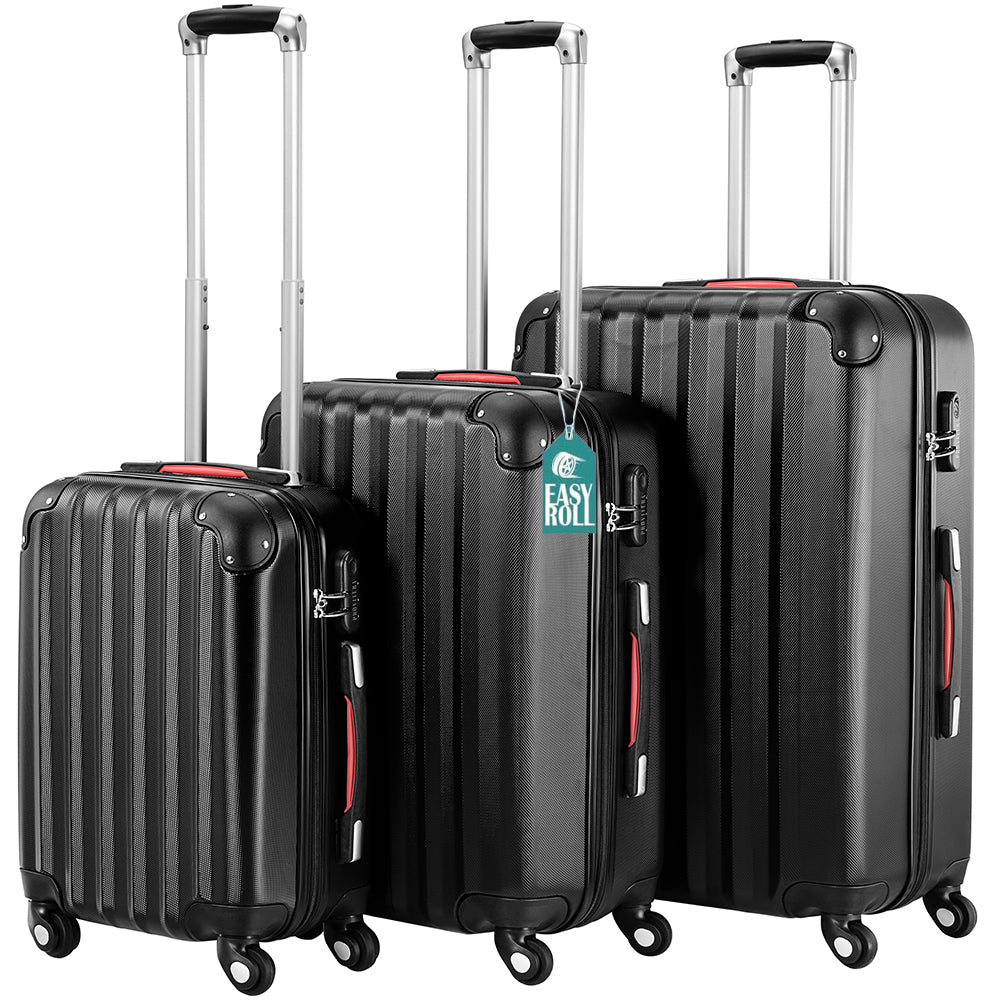 Set 3 Valigie Trolley Rigide da Viaggio Easy Roll Angoli Rinfornzati in ...