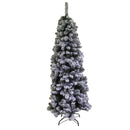 Albero di Natale Artificiale Innevato Monte Vettore Slim Verde Varie Misure