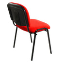 Sedia Poltrona Attesa da Ufficio in Tessuto Bozzini Rosso