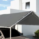 Copertura di Ricambio 600x300 cm Anti-UV per Carport Auto con Corde Elastiche in PE Grigio Scuro      