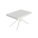 Tavolo Allungabile 140-244x90x74 cm Niket Bianco Frassino Gambe Bianche