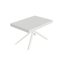  Tavolo Allungabile 130-390x90x74 cm Niket Bianco Frassino Gambe Bianche