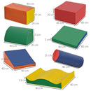 Set 7 Blocchi Costruzioni Morbide per Bambini Multicolore  