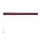 Tenda da Sole 295x250 cm in Alluminio e Poliestere Rosso Scuro