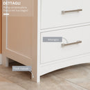 Mobiletto Bagno 3 Cassetti 40x33x80 cm in MDF Bianco