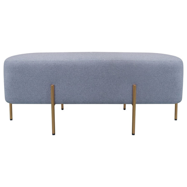 Pouf Poggiapiedi 97x39x40 cm in Tessuto Kate Grigio Scuro prezzo
