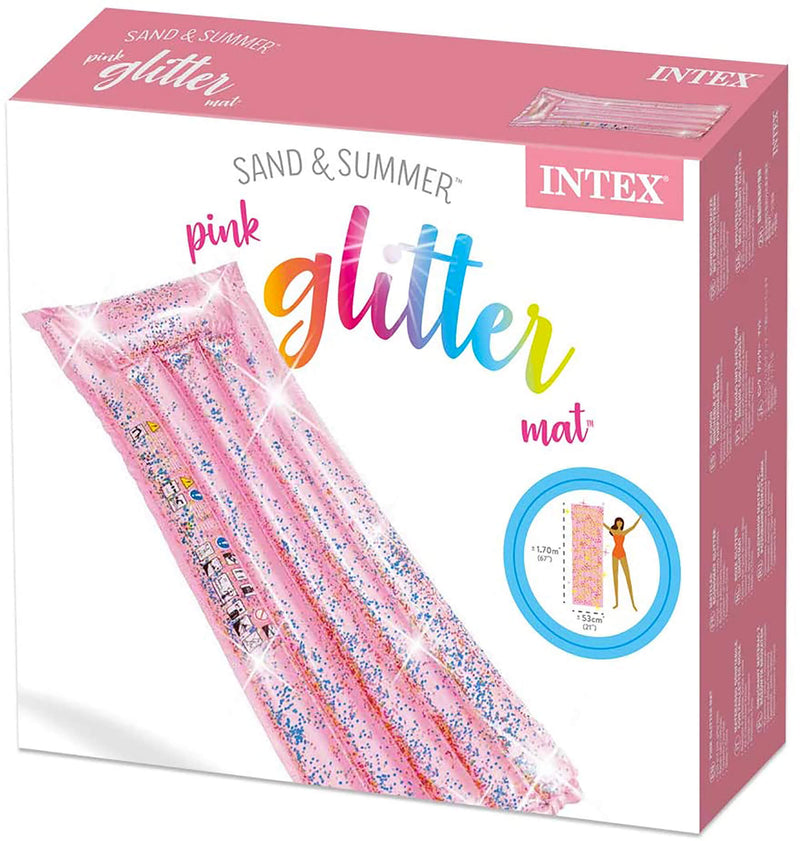 Materassino Gonfiabile Rosa Glitter 170x53 cm Intex 58720EU/EP