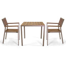Sedia da Giardino 55X58xh83 cm in Alluminio e Polywood  Tortora