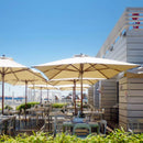 Ombrellone da Giardino 2,2x2,2 m Palo Ø48 mm in Legno Telo in Acrilico Danieli Bangkok Ecrù