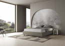 Letto Matrimoniale Giroletto con Alzata Comoda Imbottito in Similpelle Azelia Cappuccino Varie Misure