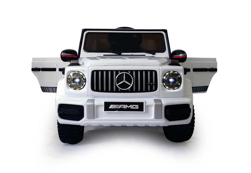 Macchina Elettrica per Bambini 12V con Licenza Mercedes G63 AMG Fuoristrada Bianca