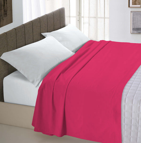 Lenzuolo Sopra in Tinta Unita Fragola prezzo