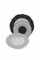 Servizio Piatti 18 Pezzi in Porcellana Villa d'Este Home Tivoli Wonderland Nero