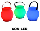 Lampada 12 Led Multicolor Ø15x15 cm Bluethoot in Polietilene Bianca