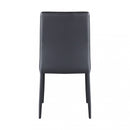 Sedia Blossom 41x50x91 h cm in Similpelle Grigio scuro