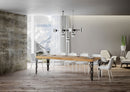 Tavolo Allungabile 180-440x90x77 cm Karamay Premium Quercia Natura Telaio Antracite 