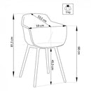 Sedia da Giardino Vannes 49x48,5x81,5 h cm in Plastica Bianco