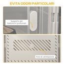 Scarpiera Modulare 8 Cubi 28x36x21 cm in Plastica Bianco e Trasparente
