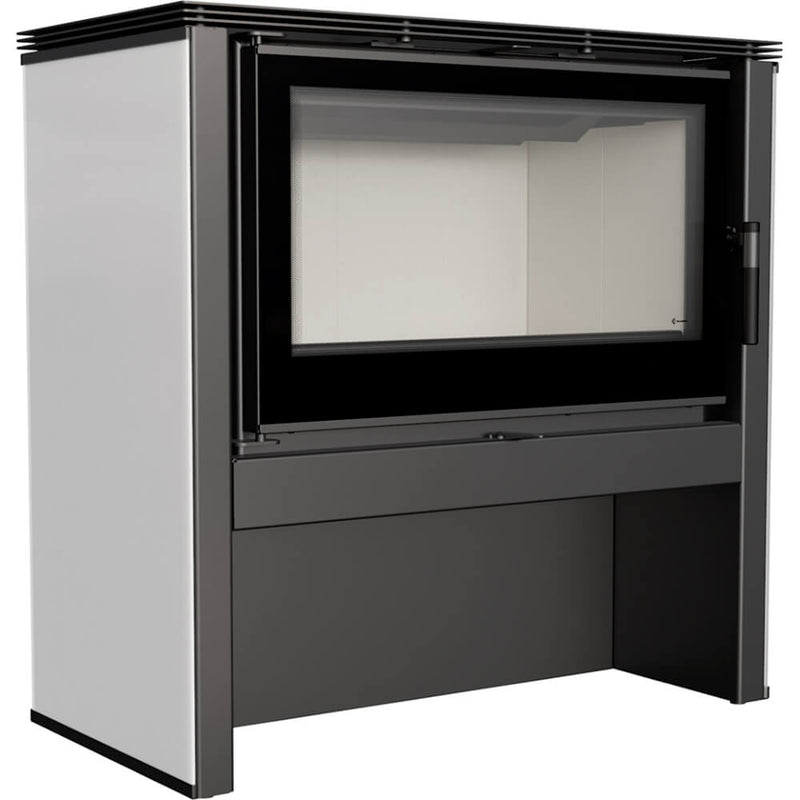 Stufa a Legna 6/16KW in Acciaio Flig Sheridan Bianca