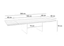 Tavolo Allungabile 160/240x90x76 cm in Rovere Impiallacciato Snooker Naturale
