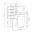 Mobile da Bagno con Specchio 105x35x151 cm in MDF Mup Bianco