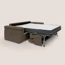 Divano Letto 3 Posti 240x100x95 cm in Tessuto Marrone