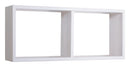 Mensola Rettangolare 2 Scomparti da Parete 70x30x15,5 cm in Fibra di Legno Morgana Rovere Imperiale