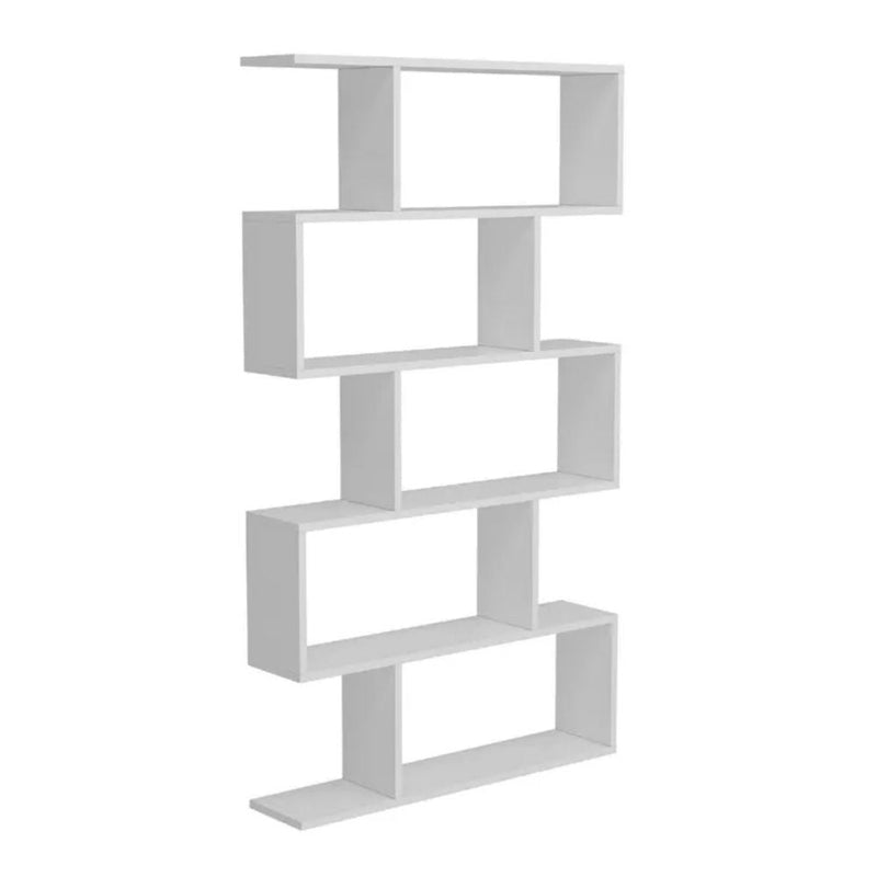 Libreria 90x157h cm 5 ripiani Volans bianca  