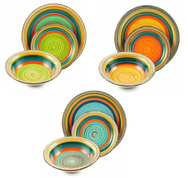 online Servizio Piatti 9 Pezzi in Stoneware Soriani Mambo Multicolor