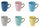 Set 18 Tazze Ø8,5x10,5 cm in Gres Villa d'Este Home Tivoli Royal Passion
