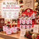 Set 24 Gel Doccia Natalizi 100 Ml Profumo Mela Candita Pallina Natale con Fiocco