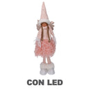 Angelo led tessuto rosa cm 15x10xh52