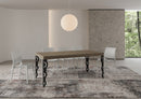 Tavolo Allungabile 180-284x90x77 cm Karamay Premium Tortora Telaio Antracite 