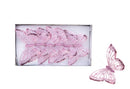 Farfalle con Glitter e Clip 18 Pezzi Ø15 cm Rosa