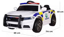 Macchina Elettrica Polizia per Bambini 12V Babyfun Police Bianca