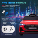 Macchina Elettrica per Bambini 12V con Licenza Audi E-Tron Sportback Rossa