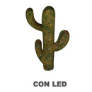 Cactus in metallo verde con led cm 40x58,5x5