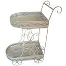 Carrello da Giardino in Metallo 2 Piani 58x35H86cm Aprilia Bianco