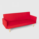 Divano Letto Clic Clac 182x64x80 cm in Tessuto Rosso