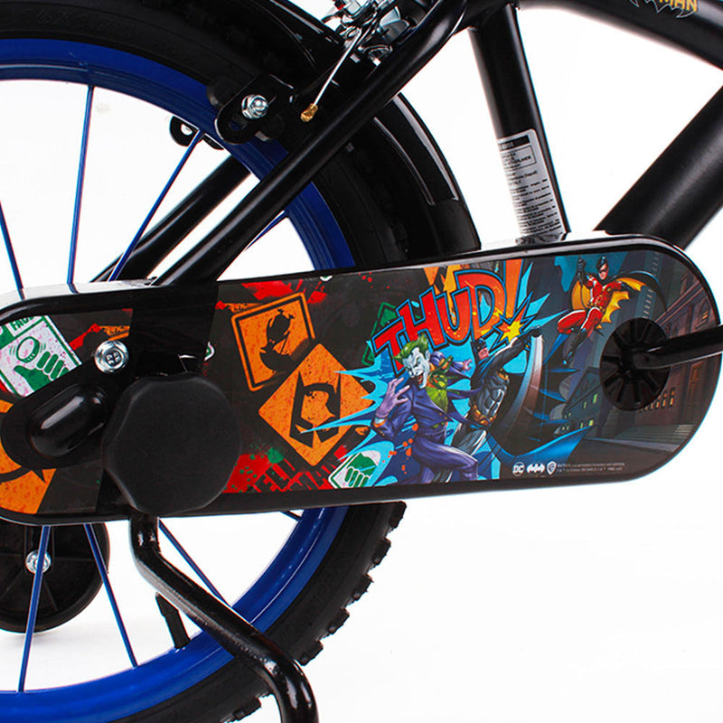 Bicicletta per Bambino 14"" 2 Freni Batman Nera