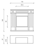 Camino a Bioetanolo da Pavimento 110x37x102 cm Bianco