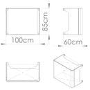 Copri Condizionatore da Esterno Medium 100x54/60x85 cm in Acciaio Zincato Bianco